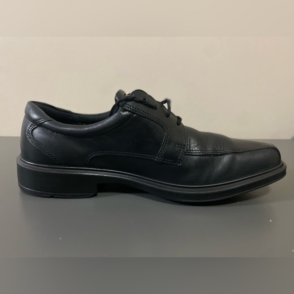 Ecco Black Leather Lace-Up Casual Derby Shoes Size 12
